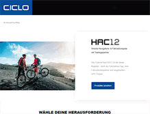 Tablet Screenshot of ciclosport.com